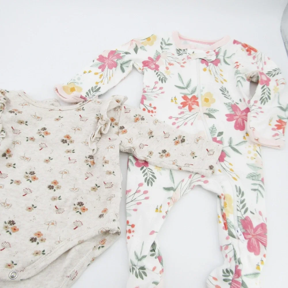 Carter's Cloud Island Gerber 0-6 months Baby Girl Clothing Lot Bodysuits 27 pcs